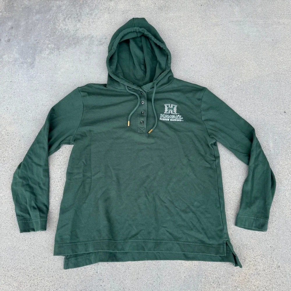 Champion Hawaii University Green Hoodie Pullover Men‎ Size Large Athletic